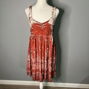 Free People Misha Pink Velvet Dress Size Small